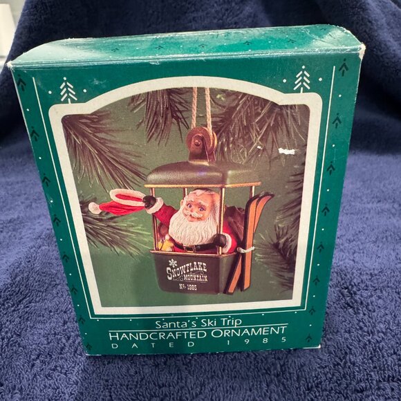 1985 Hallmark “Santa’s Ski Trip” Ornament — With Original Box - Picture 7 of 9